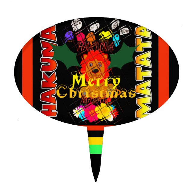 Baby Simba Merry Christmas Collection Cake Topper (Front)