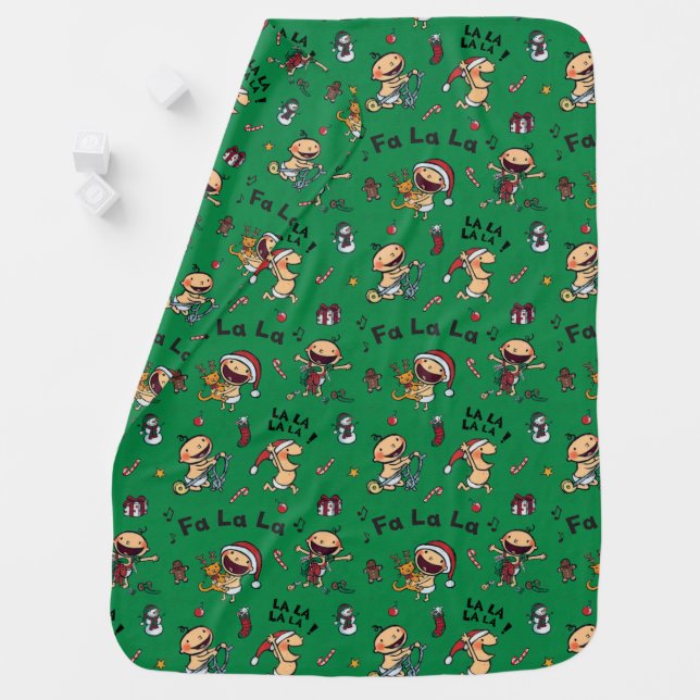 Baby Singing Carols Pattern Baby Blanket (In Situ)