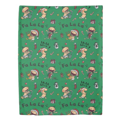 Baby Singing Carols Pattern Duvet Cover