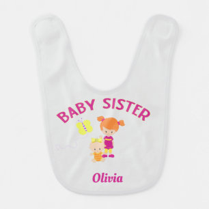 Baby Sister with Big Sister Custom Proud Sister  Bib