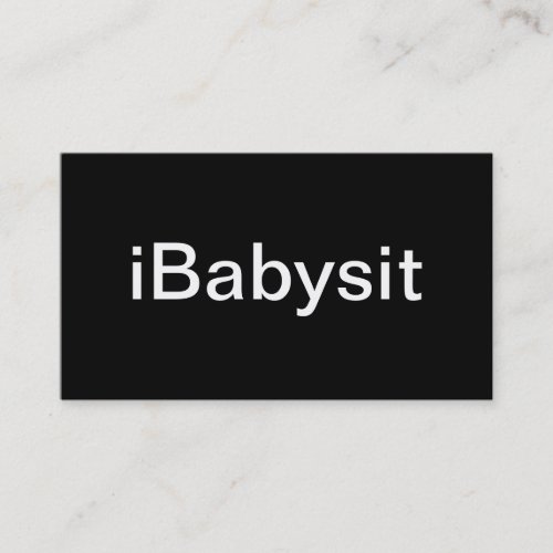 Baby Sitter Business Card
