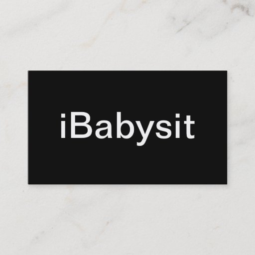 Customizable Baby Sitter Business Card