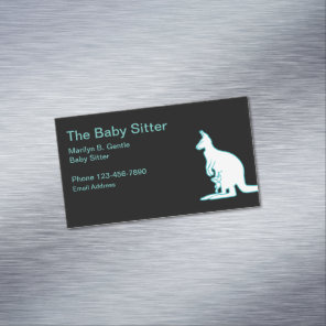 Baby Sitter Kangaroo Theme Business Card Magnet