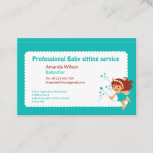 Baby sitting service business card