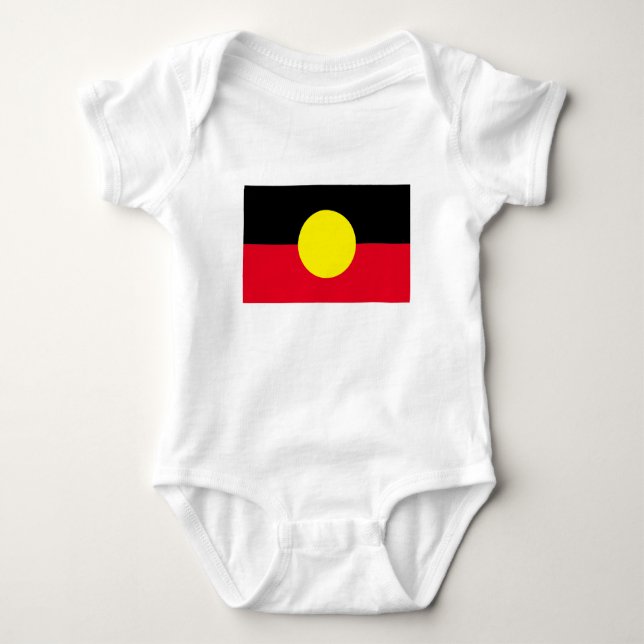 baby size Aboriginal flag suit Bodysuit (Front)