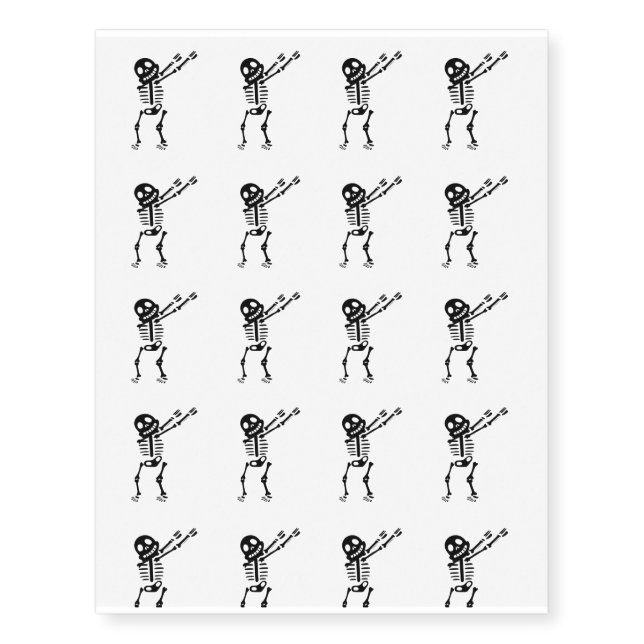 Baby Skeleton Pregnancy Temporary Tattoos (Front)