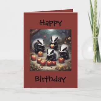Baby Skunks and Apples Birthday