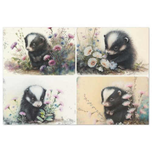 Baby Skunks  Tissue Paper