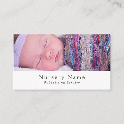 Baby Sleeping Babysitter Daycare Nursery Business Card