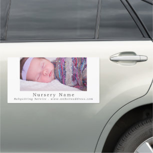 Baby Sleeping, Babysitter, Daycare, Nursery Car Magnet