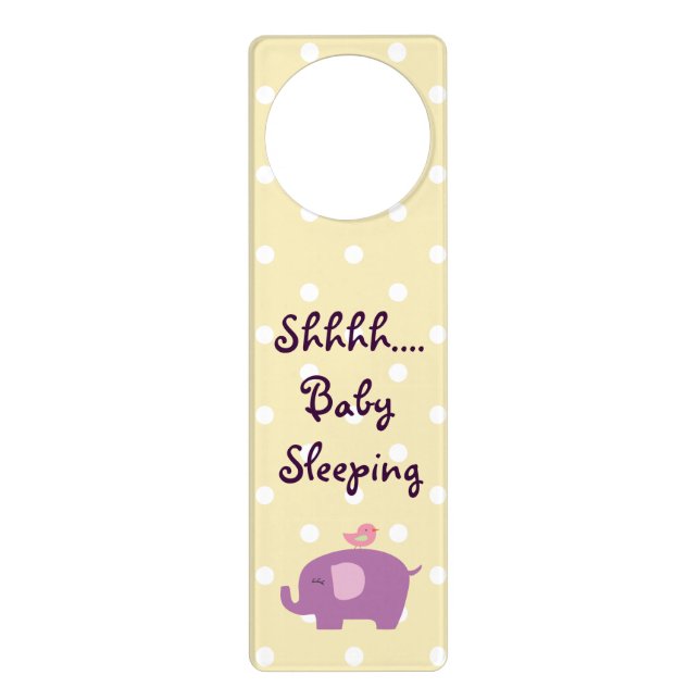 Baby Sleeping Do Not Disturb Door Hanger (Front)