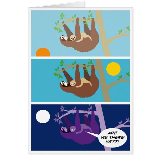 Baby Sloth (Blank) Cards (Front)