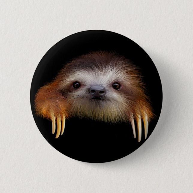 Baby Sloth Button (Front)