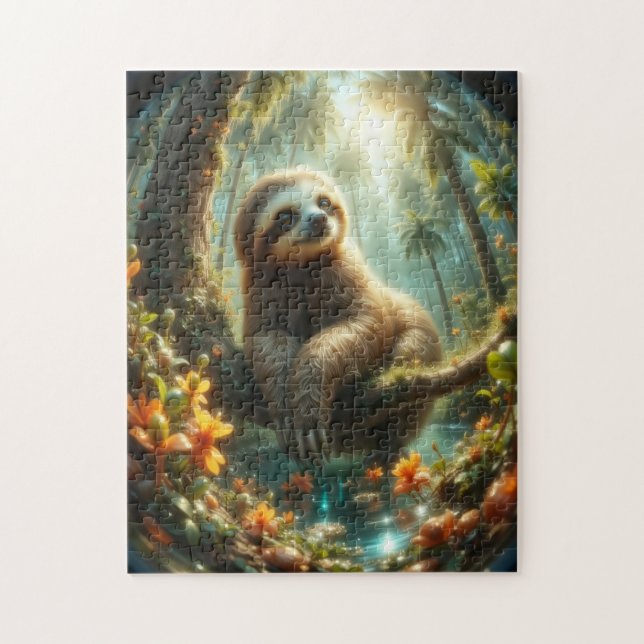 Baby Sloth in the sunlight Jigsaw Puzzle (Vertical)
