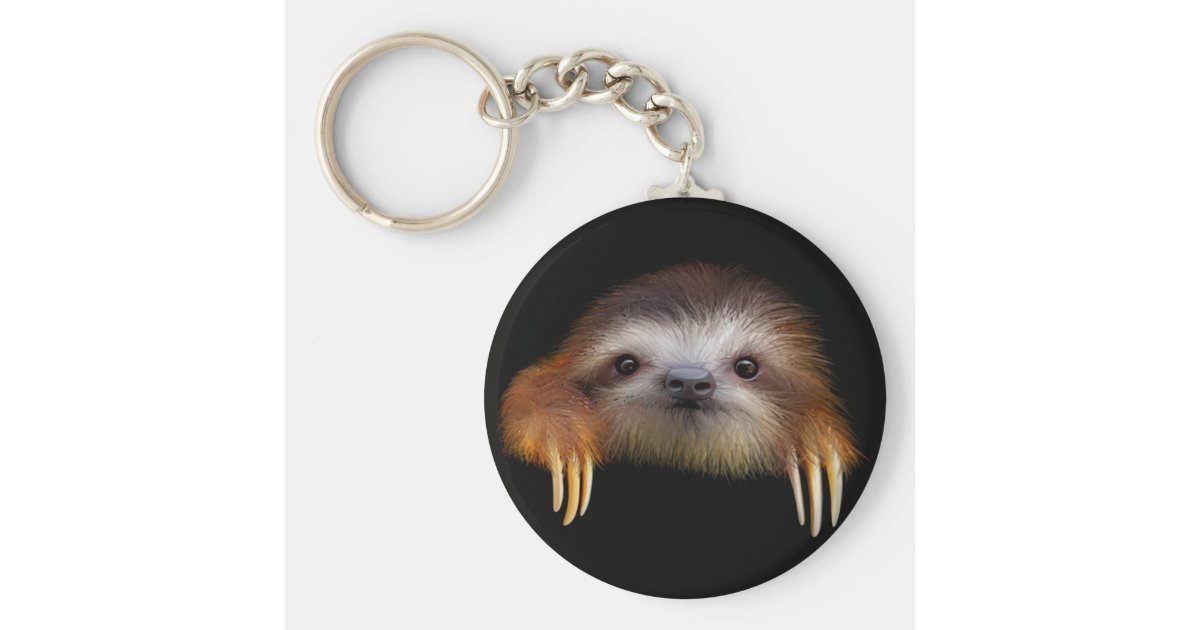 plush sloth keychain
