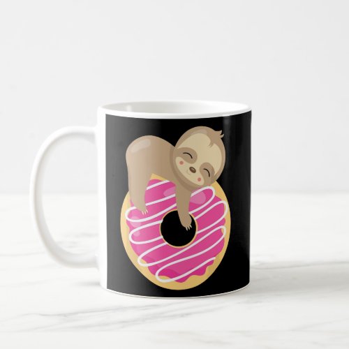 Baby Sloth On Donut Funny  Coffee Mug