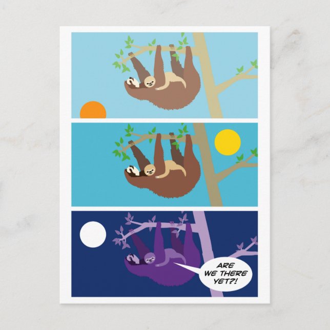 Baby Sloth Postcard (Front)