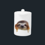 Baby Sloth Teapot<br><div class="desc">"Baby Sloth" an original digital painting by pawsforamoment.</div>