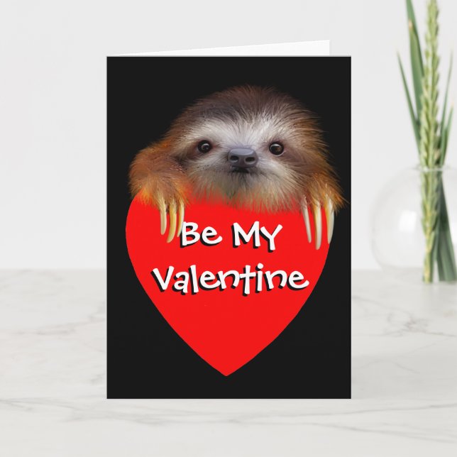 Baby Sloth Valentine Card (Front)
