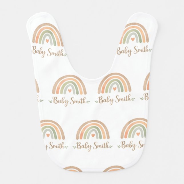 Baby Smith – Personalized Baby Shower Name Design Baby Bib (Front)