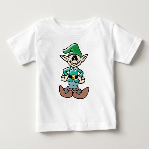 Baby Smurf T_Shirt Smiling with Green Cap