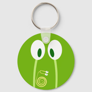 Baby snail climbs over dad's antennae keychain