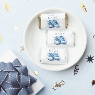 Baby Sneakers Baby Shower, Boy Baby Shower Hershey's Miniatures