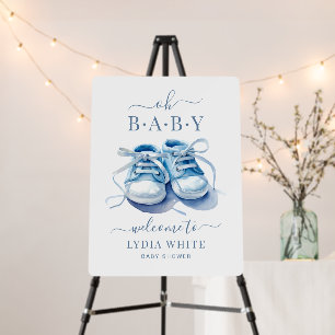 Baby Sneakers Baby Shower Invitation, Baby Boy Foam Board