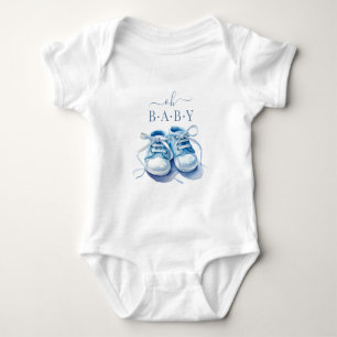 Baby Sneakers Baby Shower Minimalist Baby Boy Bodysuit