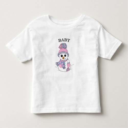 Baby Snowman Cute Whimsical Christmas Toddler T_shirt