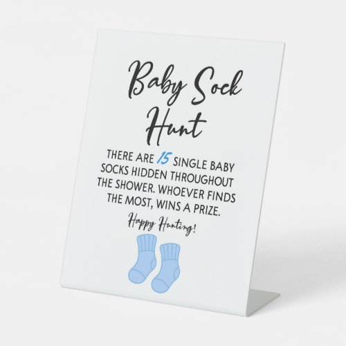 Baby Sock Hunt Baby Shower Game Sign