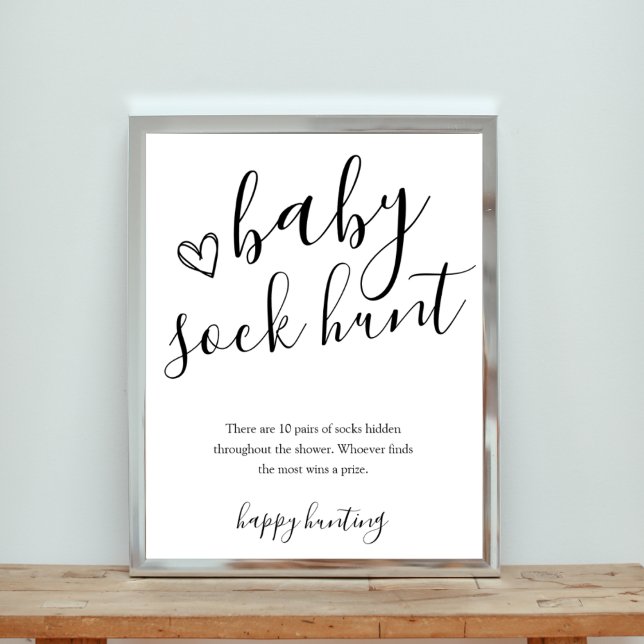 Baby Sock Hunt Baby Shower Game Sign (Creator Uploaded)
