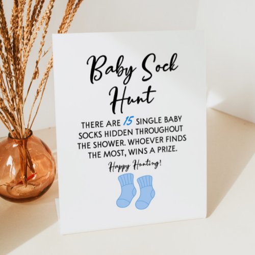 Baby Sock Hunt Baby Shower Game Sign