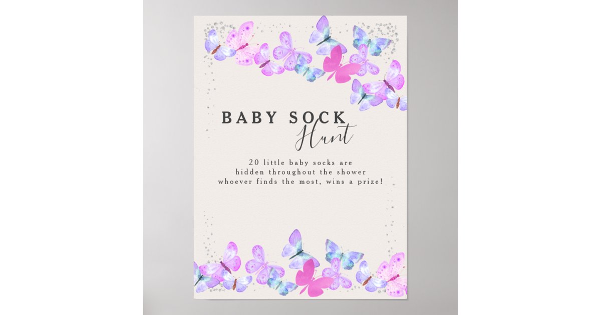 baby-sock-hunt-butterfly-skies-baby-shower-game-poster-zazzle