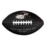 Baby Sonogram First Father's Day Custom Name Football at Zazzle