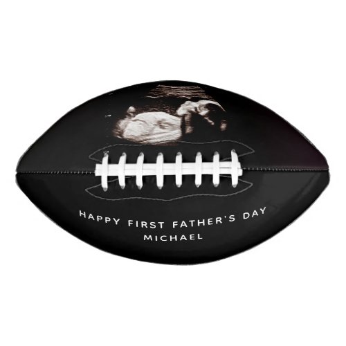 Baby Sonogram First Fathers Day Custom Name Football