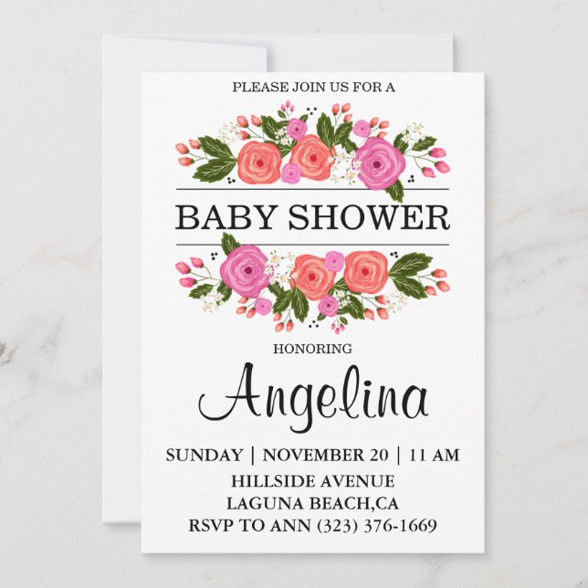 Baby Sower Invitation (Front)