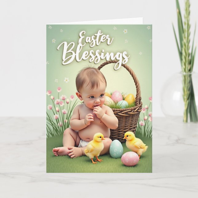 Baby Spring Blessing Scene Card (Front)