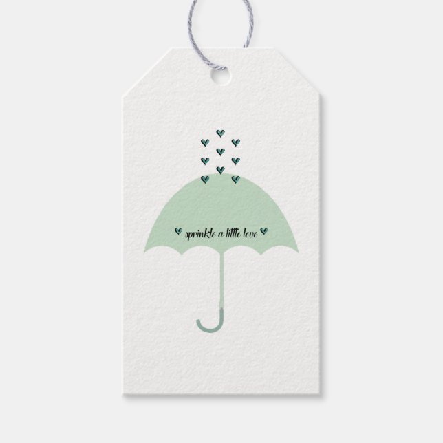 BABY Sprinkle A Little Love Shower Party Gift Tags (Front)