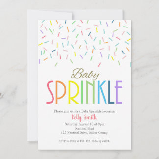 Baby Sprinkle, Baby Girl Boy, Rainbow Shower Invit Invitation
