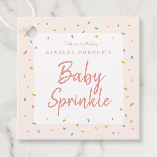 Baby Sprinkle baby shower favor tags