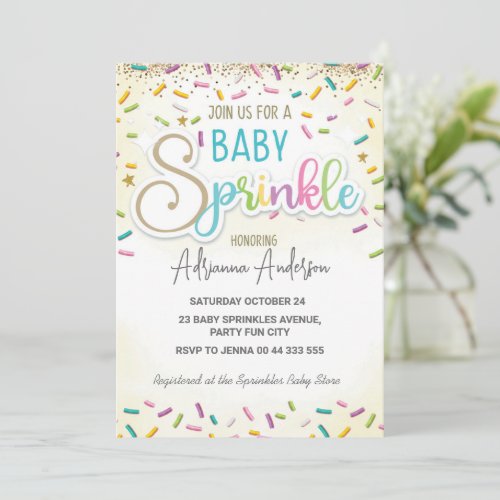 Baby Sprinkle Baby Shower Gender Neutral Party Invitation