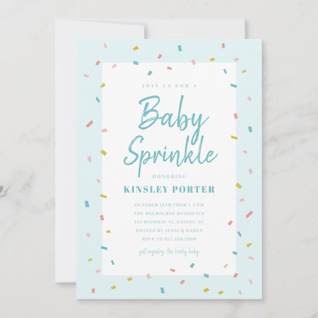 Baby Sprinkle Baby Shower Invitations (Front)