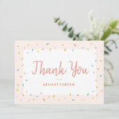 Baby Sprinkle baby shower thank you note (Standing Front)