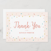 Baby Sprinkle baby shower thank you note (Front/Back)