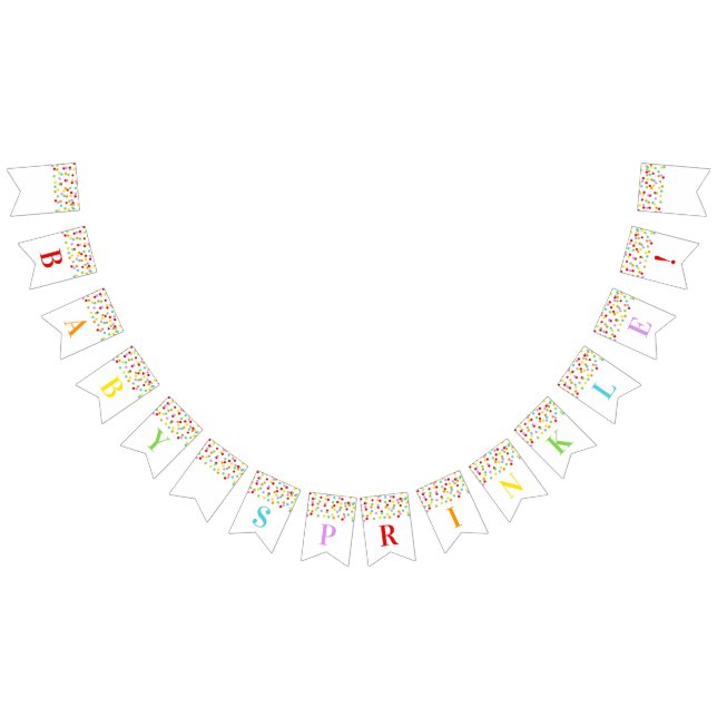 Baby Sprinkle Banner Rainbow Confetti (All)