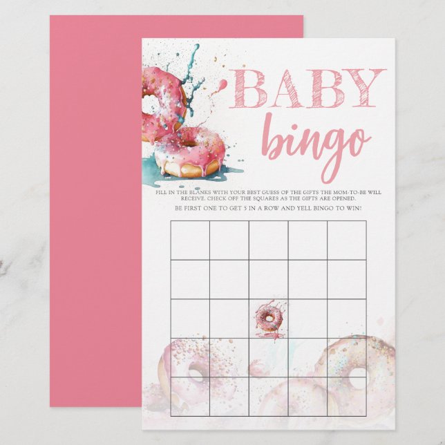 Baby Sprinkle Bingo Baby Bingo Baby Shower Game (Front/Back)