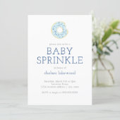 Baby Sprinkle // Blue Boy Donut Shower Invitation (Standing Front)