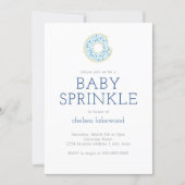 Baby Sprinkle // Blue Boy Donut Shower Invitation (Front)