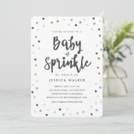 Baby Sprinkle Blue Confetti Boy Baby Sprinkle Invitation